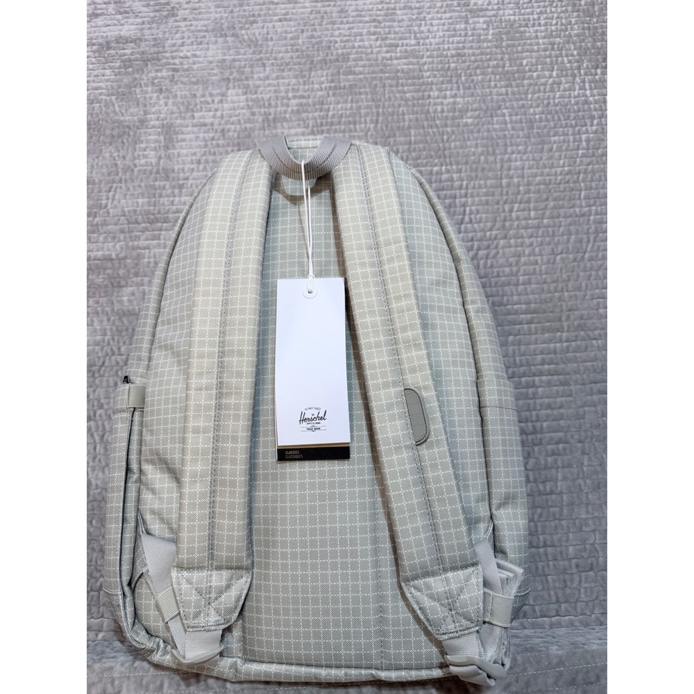 HERSCHEL SUPPLY CO. Pop Quiz Backpack 25L Grid London Fog Laptop Bag NWT - Picture 2 of 9